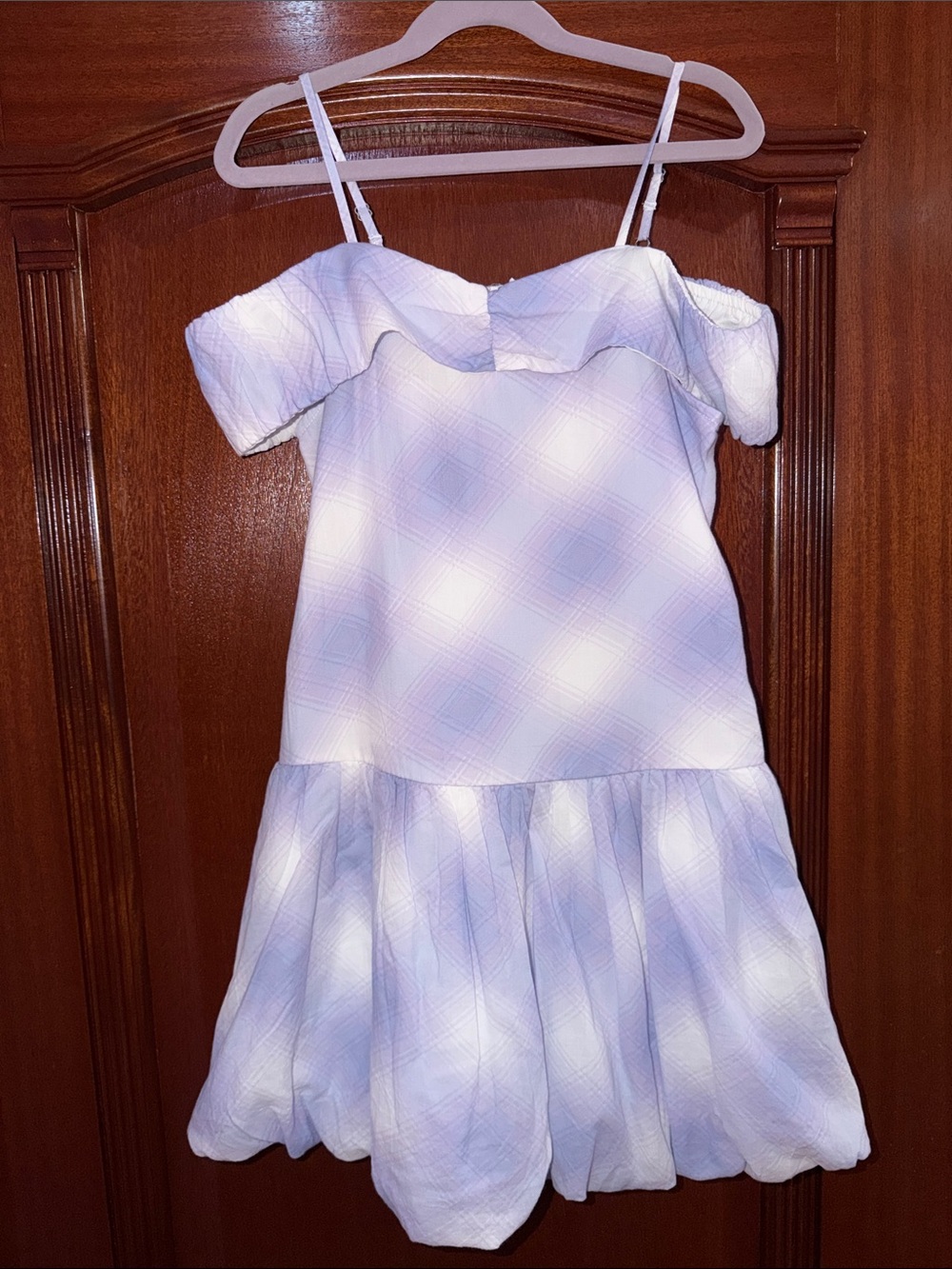 abercrombie kids White & Light Lavender Ruffle Sundress